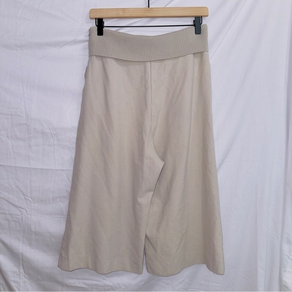 Crea Concept Cream High Waisted Wide Leg Cropped Wool Pants size EUR 38 - Picture 7 of 7
